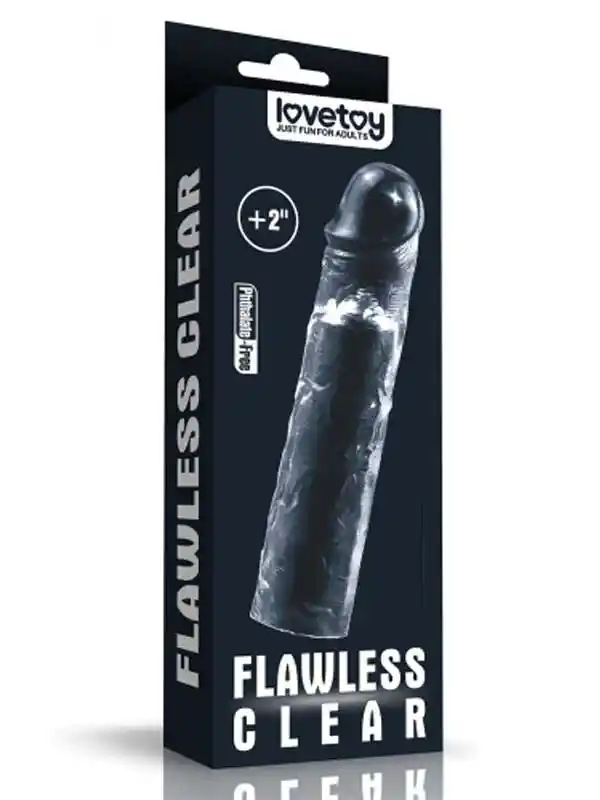 #8969 - Flawless Şeffaf Penis Kılıfı 5 cm Uzatmalı