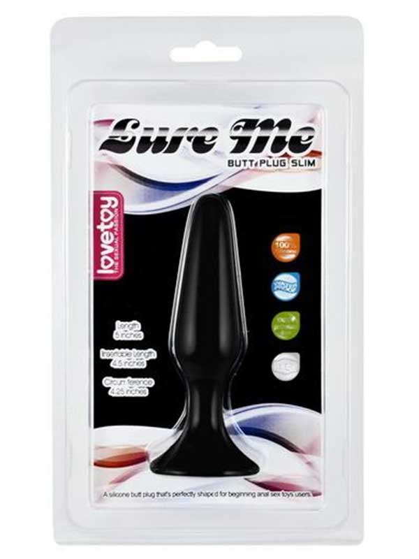 #9636 - LoveToy Silicone Anal Plug S 11.5 cm Siyah