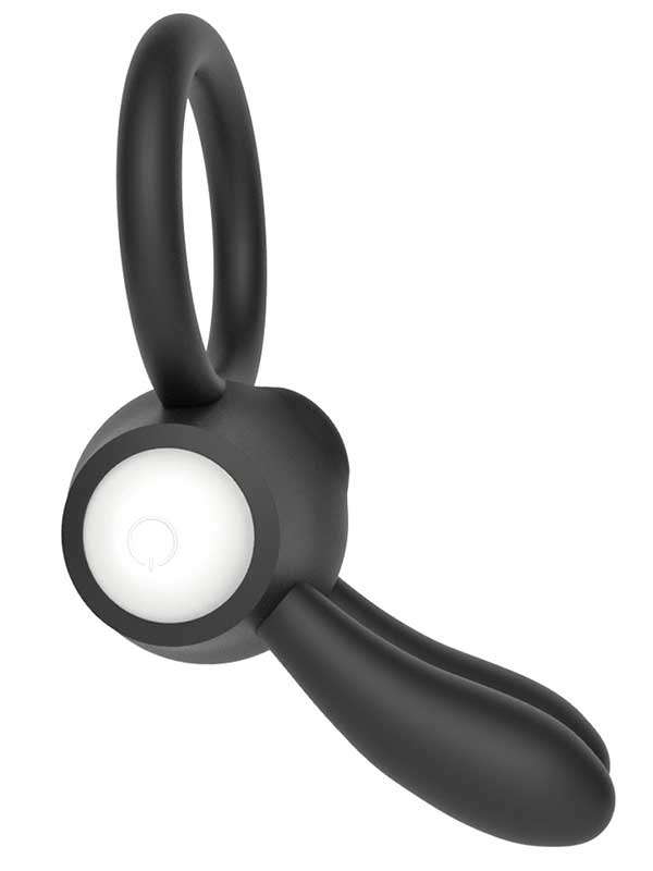 #9642 - LoveToy Klitoris Uyarıcılı Titreşimli Silikon Penis Halkası