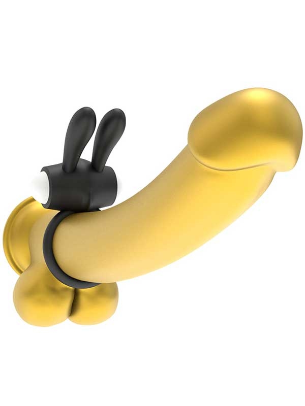 #9643 - LoveToy Klitoris Uyarıcılı Titreşimli Silikon Penis Halkası