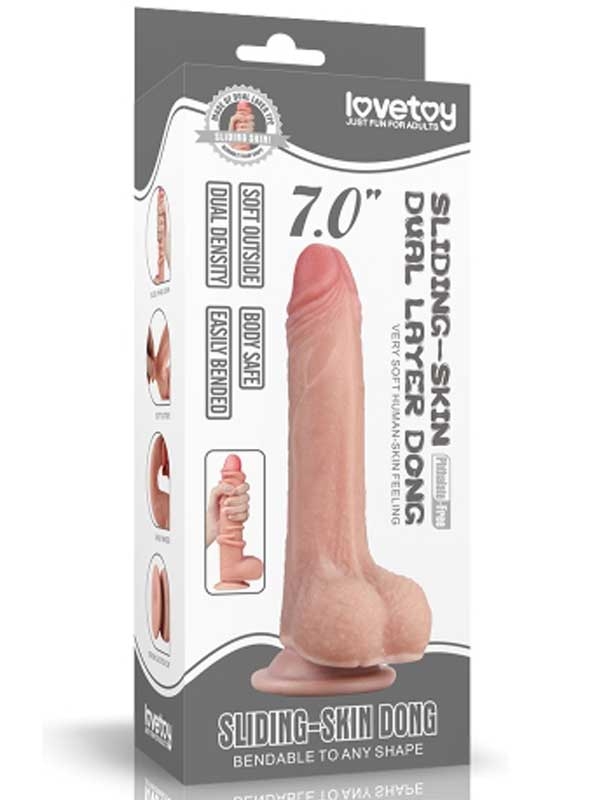 #9564 - LoveToy Çift Katmanlı Penis17.5 cm