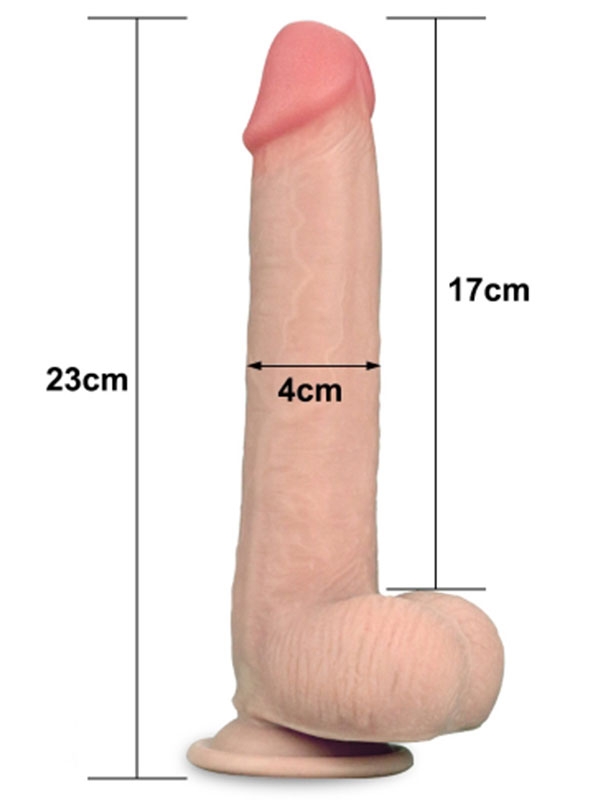 #9547 - Kayar Derili Çift Katmanlı Realistik Dildo 23 cm