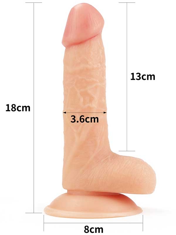 #9633 - LoveToy Ultra Yumuşak Realistik Penis 18 cm