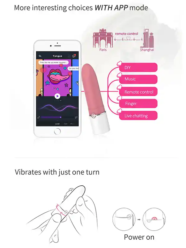 #8796 - LOTOS Lipstick Telefon Kontrollü Ruj Vibratör