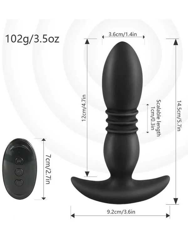 #8998 - NOXXX Uzaktan Kumandalı İleri Geri Hareketli Şarjlı Anal Dildo