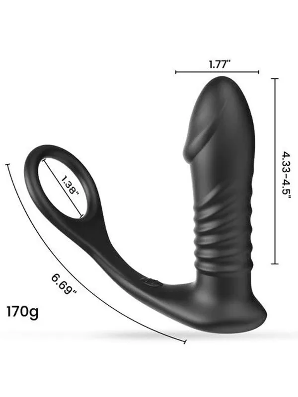 #9008 - NOXXX A-Heros Best Mate Kumandalı Şarjlı İleri Geri Hareketli Penis Halkalı Anal Vibratör