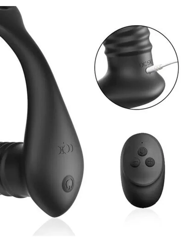 #9010 - NOXXX A-Heros Best Mate Kumandalı Şarjlı İleri Geri Hareketli Penis Halkalı Anal Vibratör