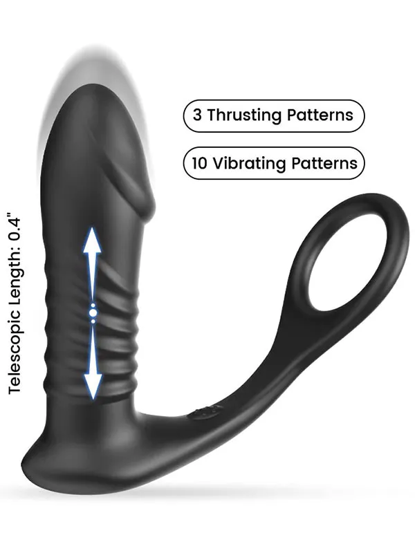 #9009 - NOXXX A-Heros Best Mate Kumandalı Şarjlı İleri Geri Hareketli Penis Halkalı Anal Vibratör