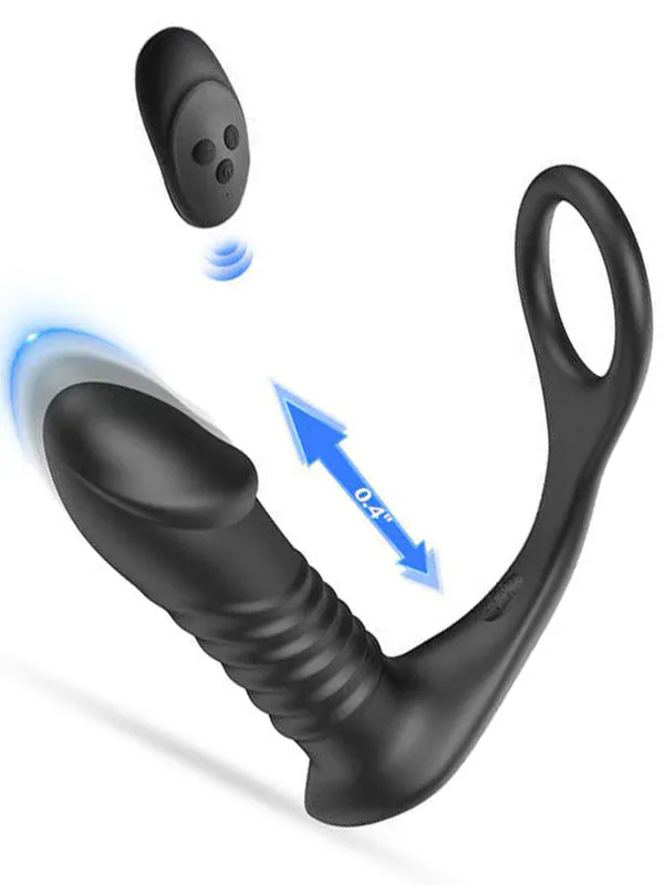 #9007 - NOXXX A-Heros Best Mate Kumandalı Şarjlı İleri Geri Hareketli Penis Halkalı Anal Vibratör