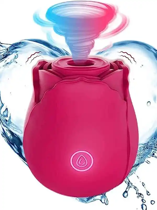 #8737 - NOXXX Gül Tasarımlı Titreşimli Vakumlu Klitoral Vibratör