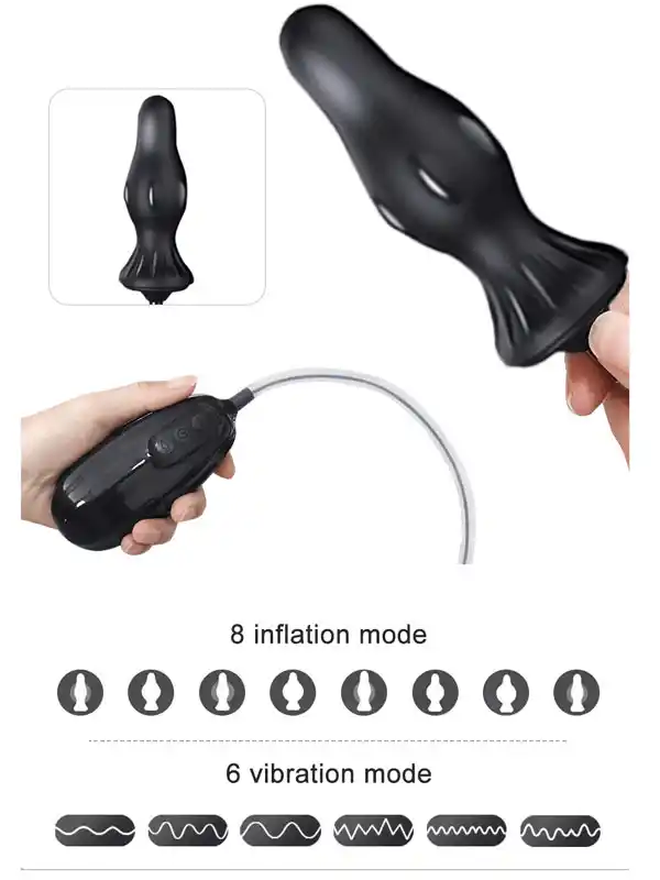 #8350 - Titreşimli ve Şarjlı Şişirilebilir Anal Set