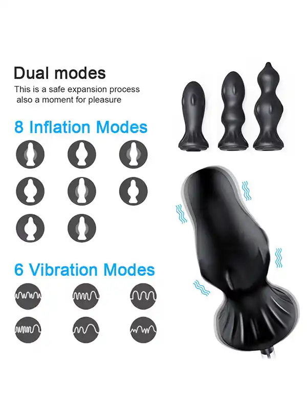 #8352 - Titreşimli ve Şarjlı Şişirilebilir Anal Set