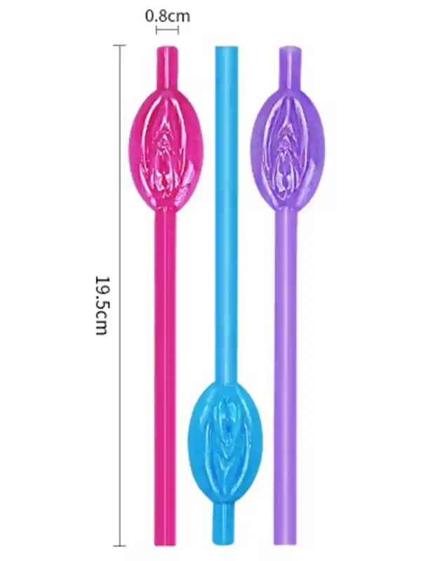 #8960 - Pussy Straws Vajina Pipet 9 Adet
