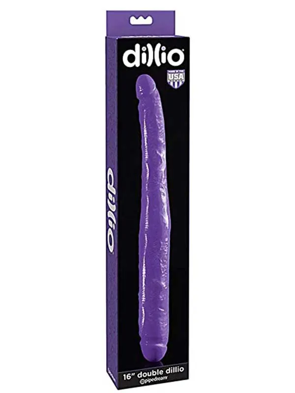 #8984 - Double Dillio 16&quot; Çift Başlı Dildo 43 cm Mor