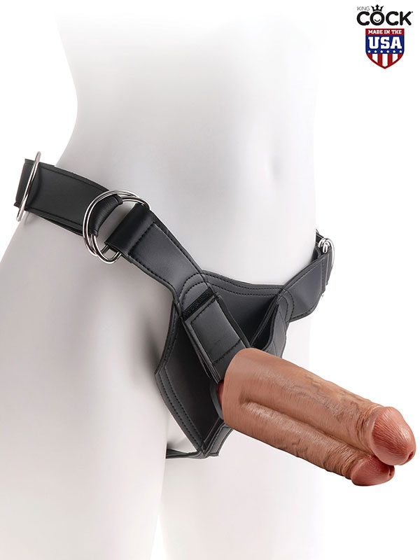 #9718 - Çift Penisli İçi Dolu Belden Bağlamalı 18 cm