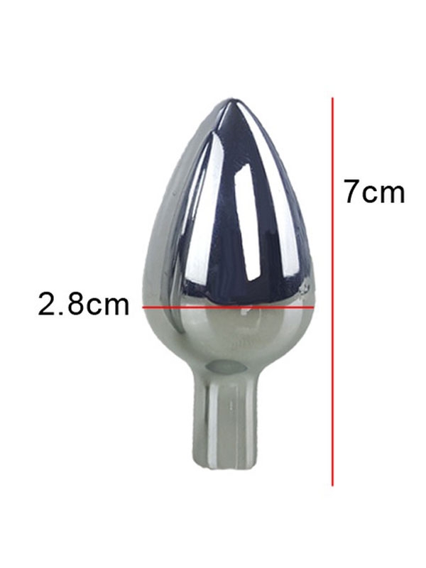 #9412 - NOXXX Değiştirilebilir Poker Başlıklı Çelik Anal Plug Set Küçük Boy