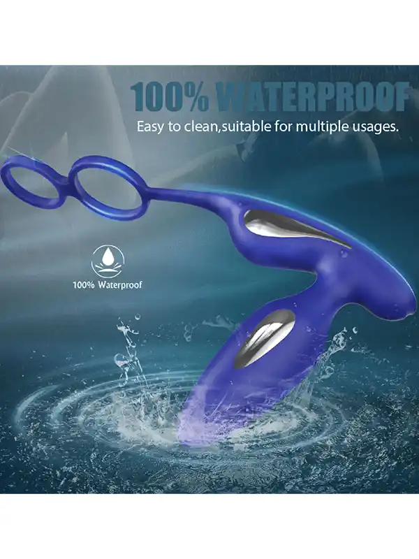 #8910 - Penis Halkalı Prostat ve Elektro Şok Özellikli Anal Vibratör