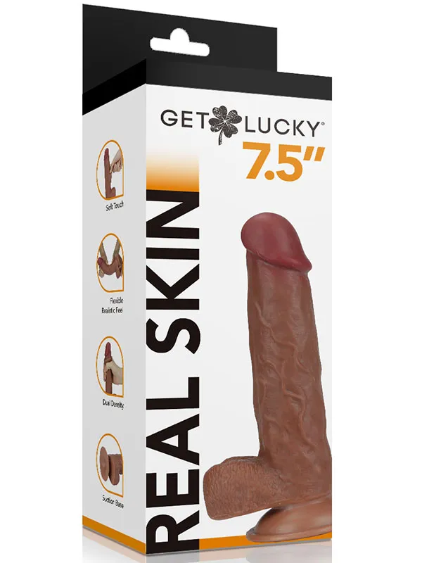 #8529 - 7.5&quot; Dual Layer Oynar Derili Realistik Melez Penis 19 cm