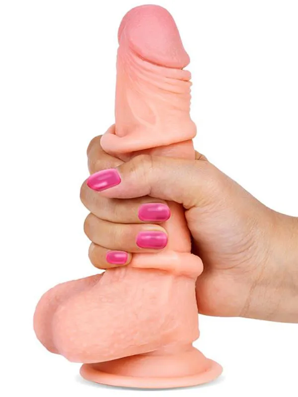#8536 - 7&quot; Dual Layer Oynar Derili Realistik Penis 18 cm