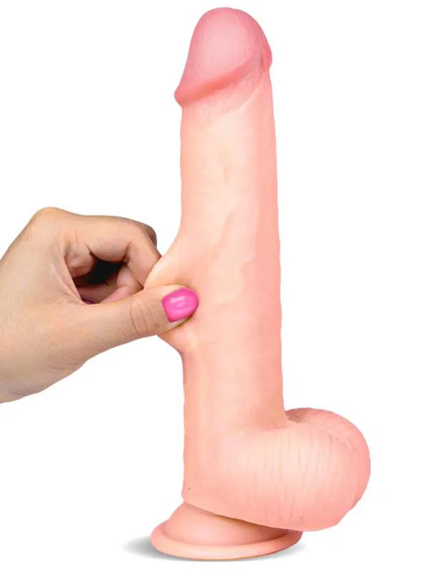 #8524 - 9&quot; Dual Layer Oynar Derili Realistik Penis 23 cm