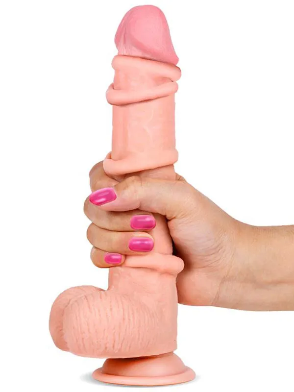 #8523 - 9&quot; Dual Layer Oynar Derili Realistik Penis 23 cm