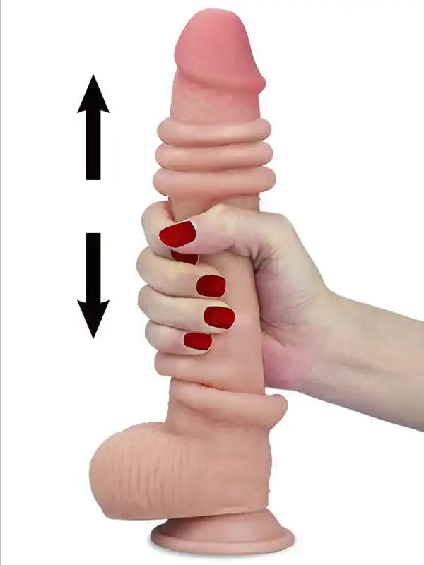 #8511 - 9&quot; Dual Layer Oynar Derili Realistik Dildo 23 cm
