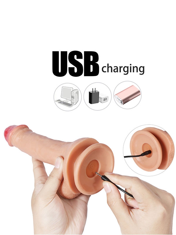 #9444 - Uzaktan Kumandalı Şarjlı Realistik Dildo 21 cm