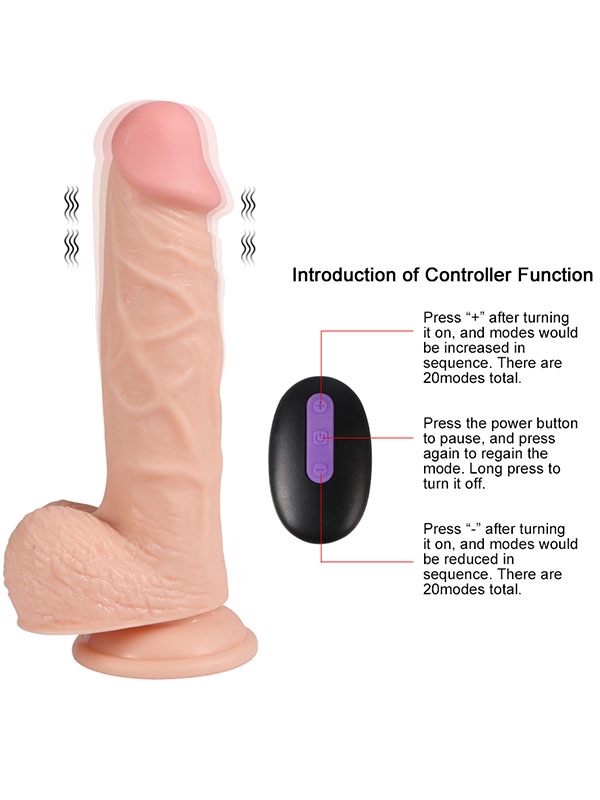 #9459 - Şarjlı Uzaktan Kumandalı Gerçekçi Realistik Dildo 21 cm