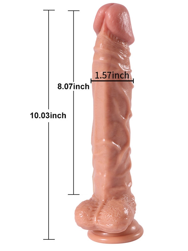 #9445 - Döner Başlı Uzaktan Kumandalı Şarjlı Realistik Dildo 25.5 cm