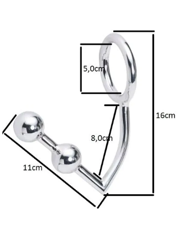 #10014 - Çift Boğumlu Çelik Anal Plug