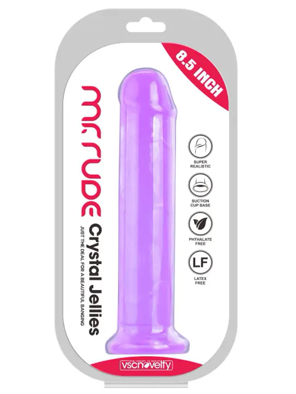 #8604 - 8.5&quot; Realistik Mor Jel Dildo 21.5 cm