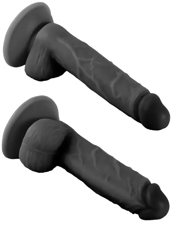 #8582 - 7.1” Realistik Dildo Siyah 18 cm