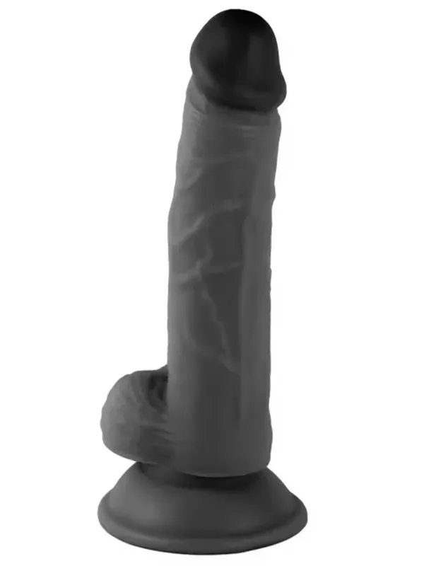 #8581 - 7.1” Realistik Dildo Siyah 18 cm