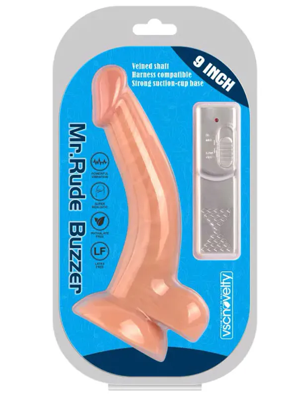 #8580 - 9” Eğik Titreşimli Realistik Penis 23 cm