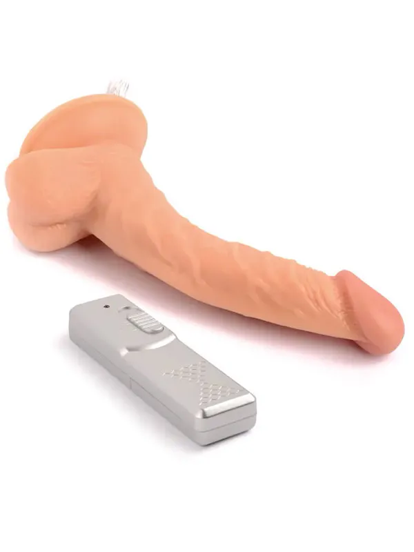 #8578 - 9” Eğik Titreşimli Realistik Penis 23 cm