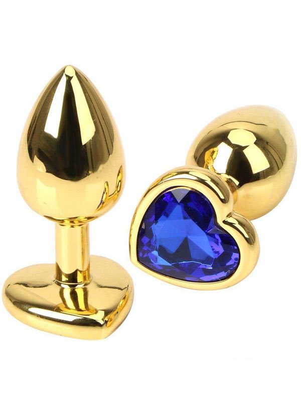 #401009 - NOXXX Çelik Gold Kalp Mücevherli Anal Plug Küçük Boy