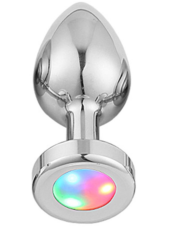 #401017 - NOXXX Çelik Anal Plug Led Işıklı Orta Boy