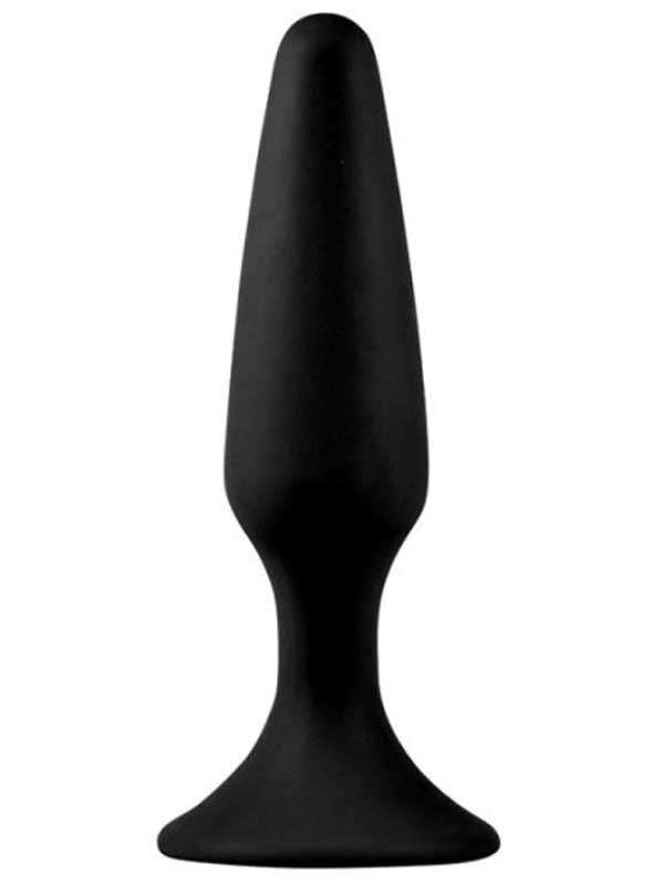 #BK18S - LoveToy Silicone Anal Plug S 11.5 cm Siyah