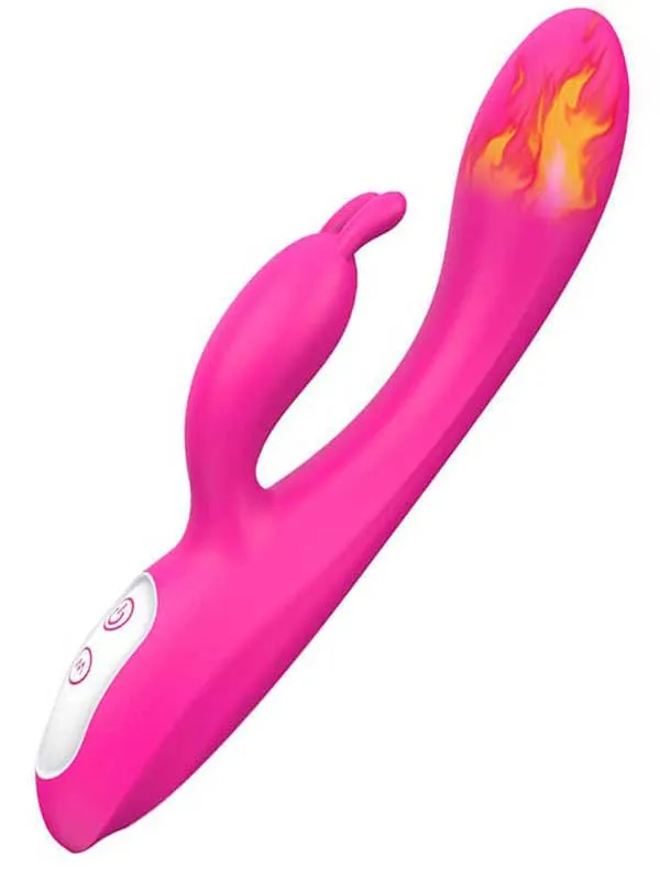 #S103 - Isıtmalı Şarjlı Güçlü Titreşimli Tavşan Vibratör 22 cm