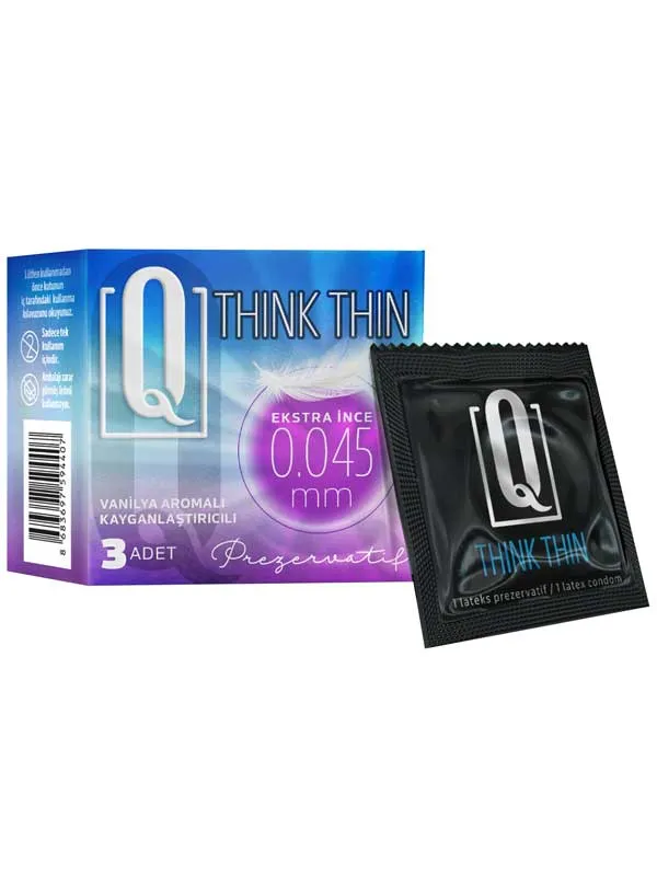 #LQ1506 - Extra İnce 0.045 mm Prezervatif 3&#039;lü Paket